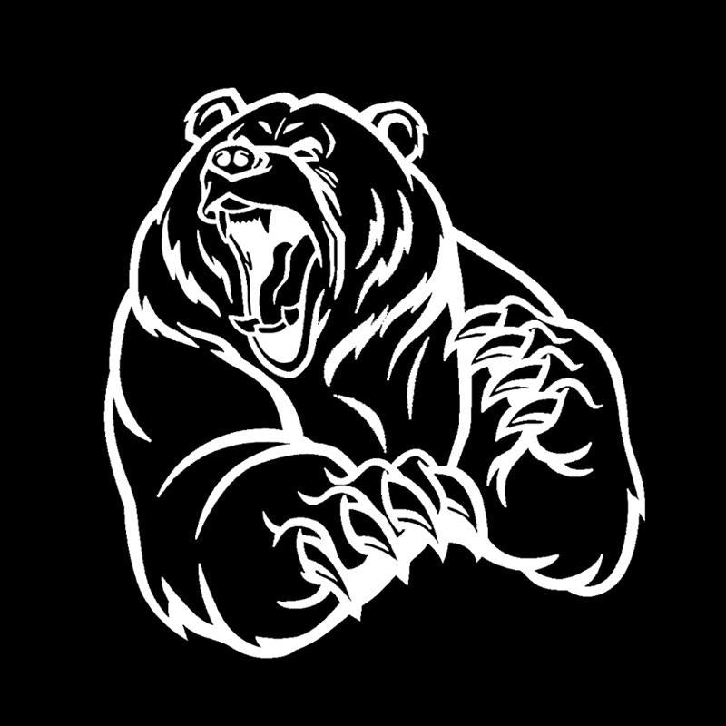 14cm*12.9cm Brown Bear Car Sticker Decoration Vinyl Motorcycle Accessories Car Rear Windshield Decal