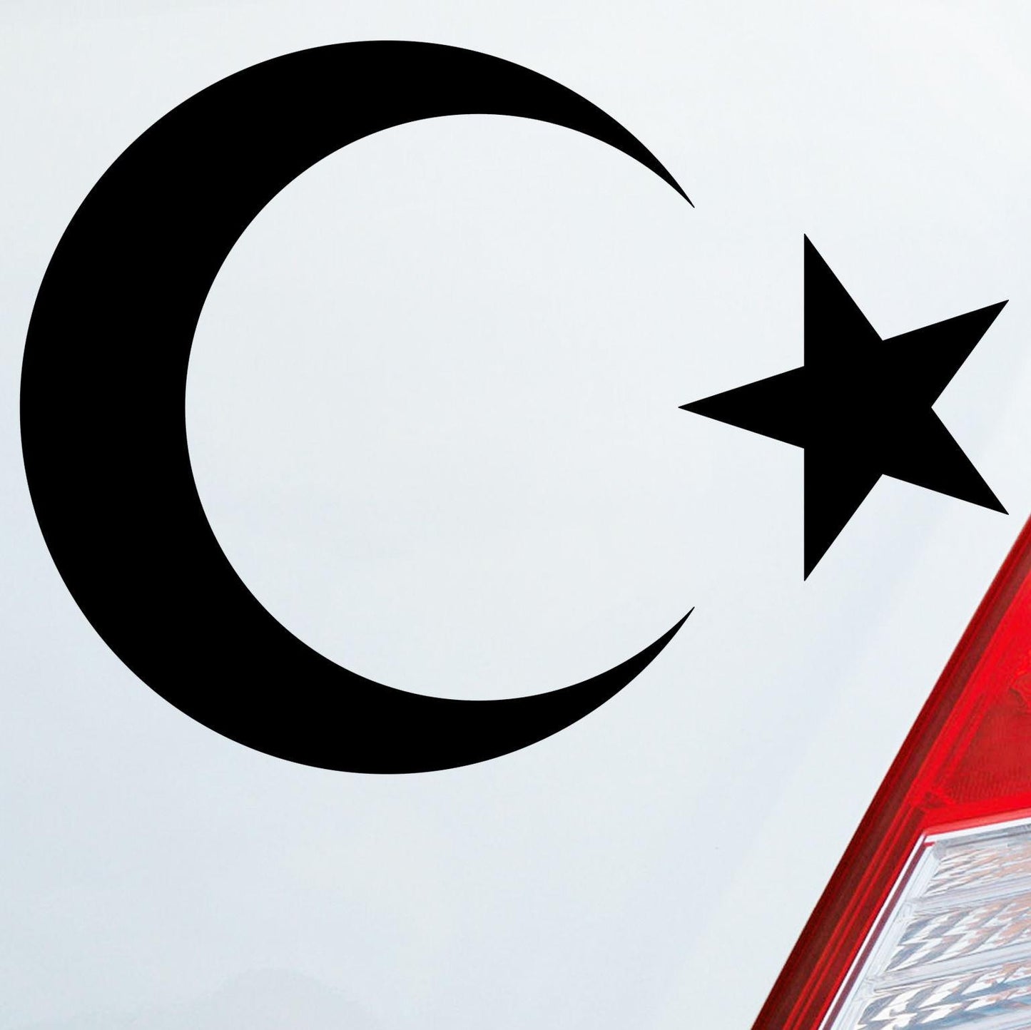 14*10cm Islam Turkey Flag Star Star Sticker Half Fashion Personality Creativity Car Sticker Vinyl Decals Car Styling
