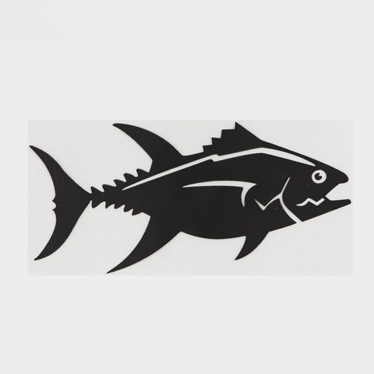 16.3CM×7.7CM Marine Animal Fish Decal Black/Silver Vinyl Car Stickers