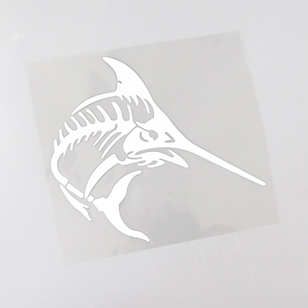 15.3CM×14CM Marine Animal Fish Black/Silver Decal Car Stickers Vinyl