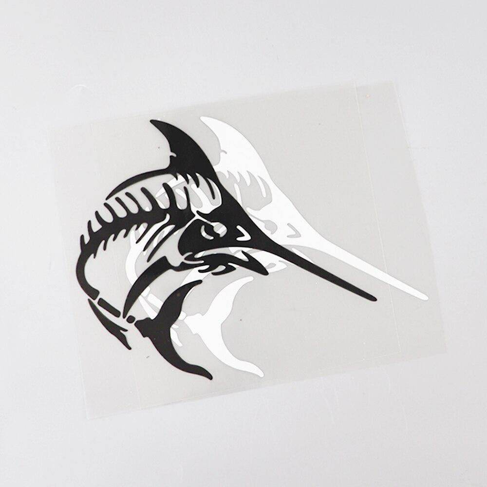 15.3CM×14CM Marine Animal Fish Black/Silver Decal Car Stickers Vinyl