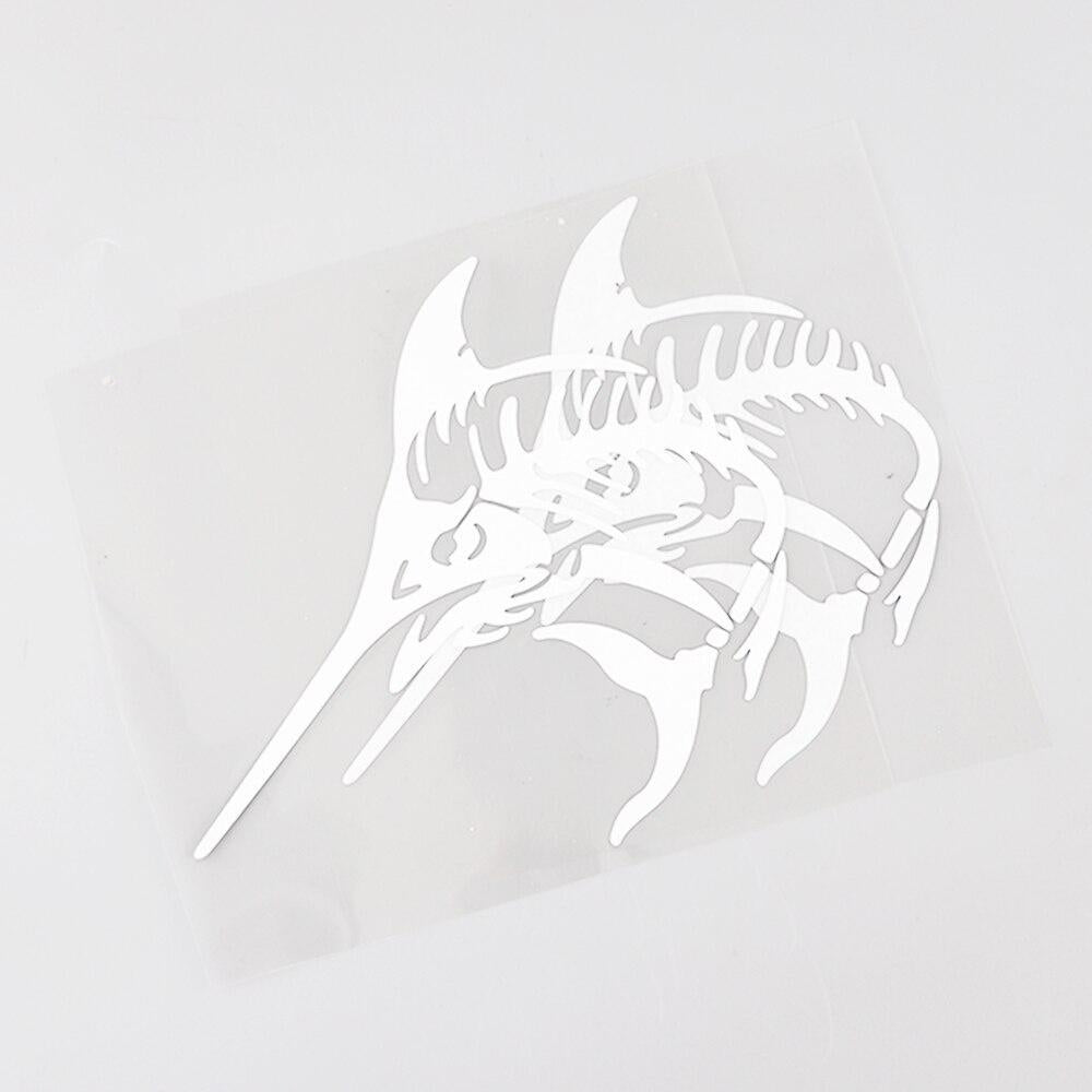 15.3CM×14CM Marine Animal Fish Black/Silver Decal Car Stickers Vinyl
