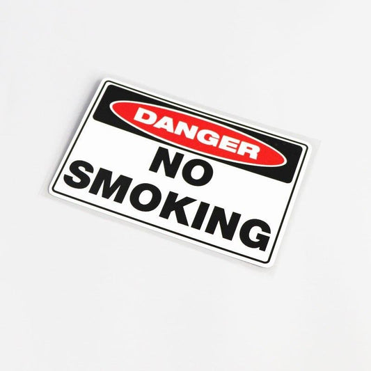 13CM*8.5CM Warning Mark Decal No Smoking PVC Motorcycle Car Sticker