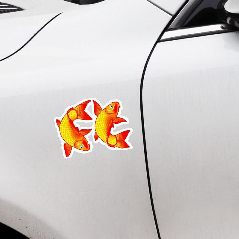 18CM*13CM Interesting Carp Swimming PVC Decal Car Sticker Decor Accessories