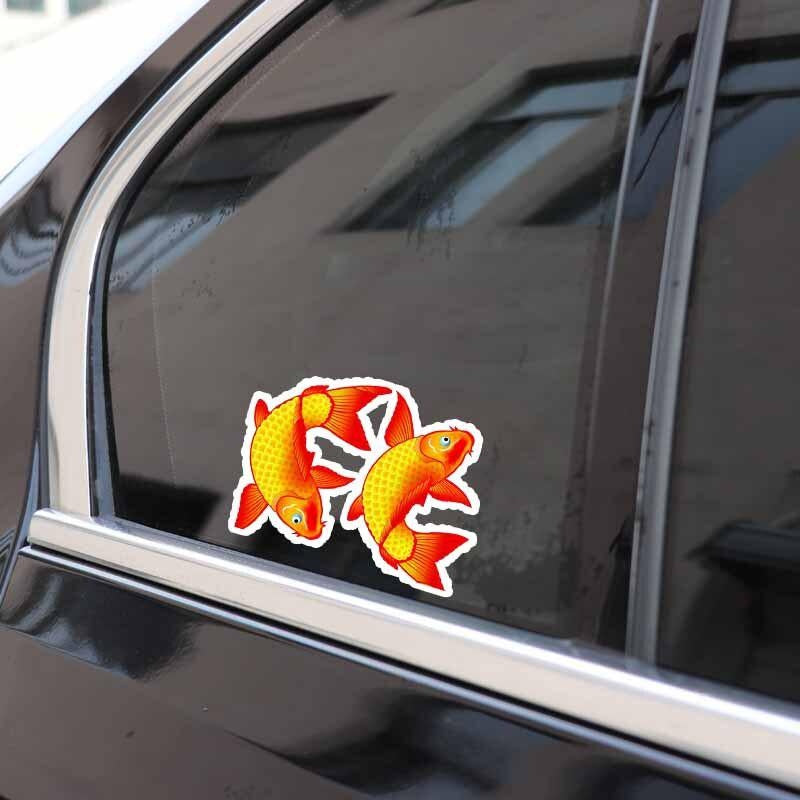18CM*13CM Interesting Carp Swimming PVC Decal Car Sticker Decor Accessories