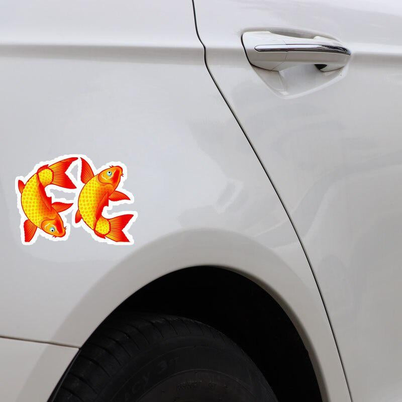 18CM*13CM Interesting Carp Swimming PVC Decal Car Sticker Decor Accessories
