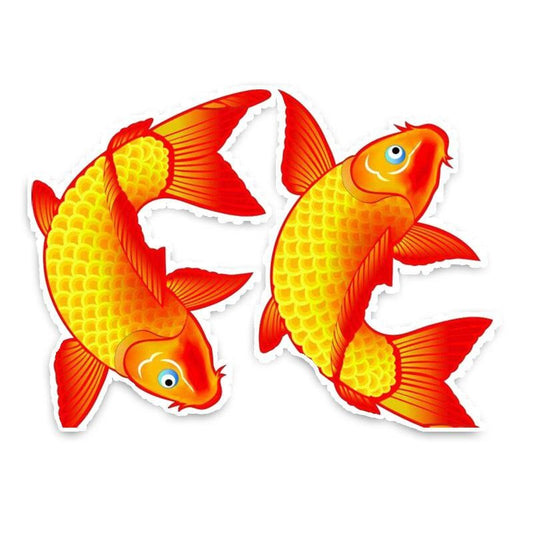 18CM*13CM Interesting Carp Swimming PVC Decal Car Sticker Decor Accessories
