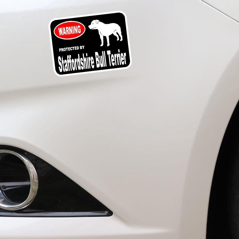 15*11.4CM 2X Staffordshire Bull Terrier Dog PVC High Quality Animal Car Sticker