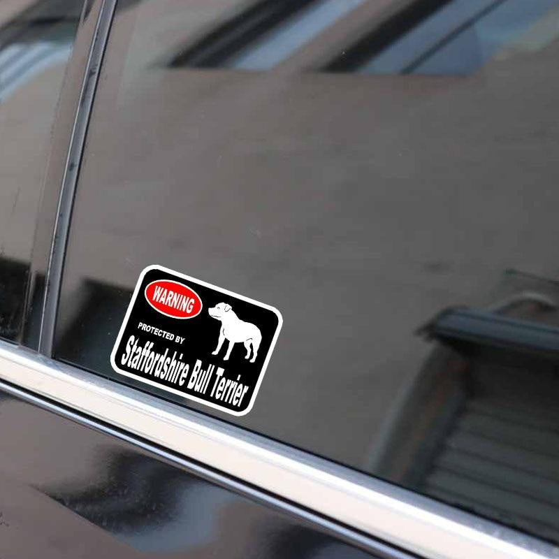 15*11.4CM 2X Staffordshire Bull Terrier Dog PVC High Quality Animal Car Sticker