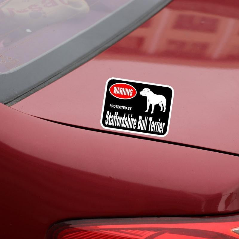 15*11.4CM 2X Staffordshire Bull Terrier Dog PVC High Quality Animal Car Sticker