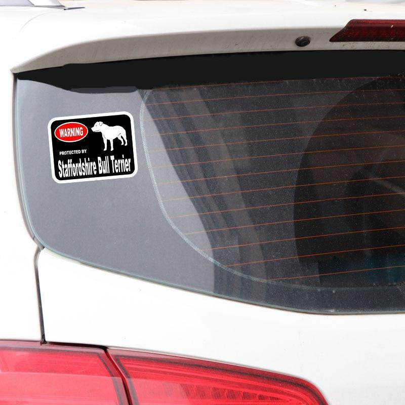 15*11.4CM 2X Staffordshire Bull Terrier Dog PVC High Quality Animal Car Sticker