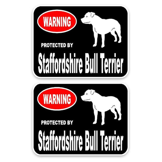 15*11.4CM 2X Staffordshire Bull Terrier Dog PVC High Quality Animal Car Sticker