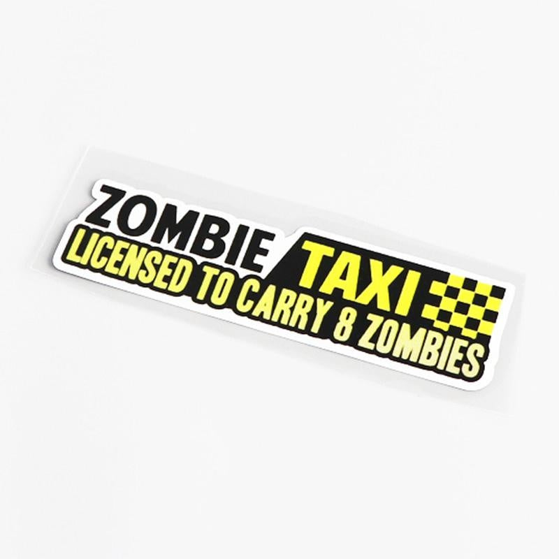 11.3CM*3CM Personality ZOMBIE TAXI Decal Decor PVC Car Sticker Accessories