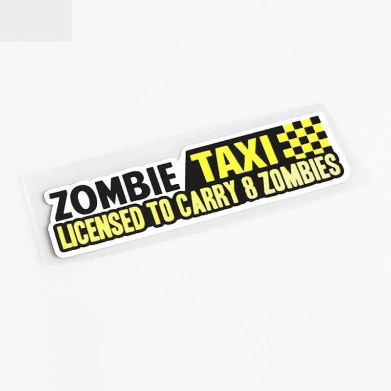 11.3CM*3CM Personality ZOMBIE TAXI Decal Decor PVC Car Sticker Accessories
