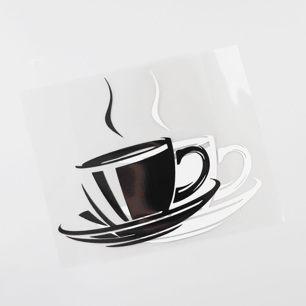 13.7CM×13.7CM Coffee Cup Car Sticker Individualization Vinyl Decal