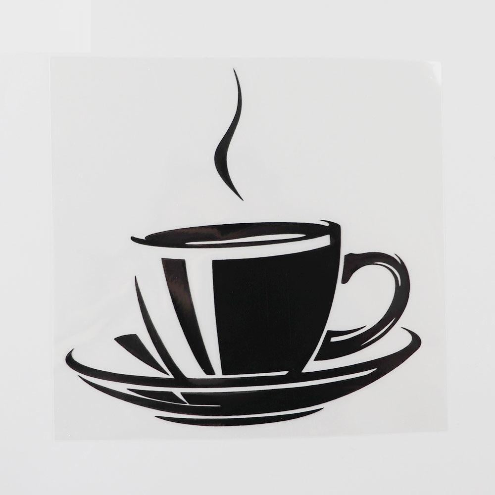 13.7CM×13.7CM Coffee Cup Car Sticker Individualization Vinyl Decal
