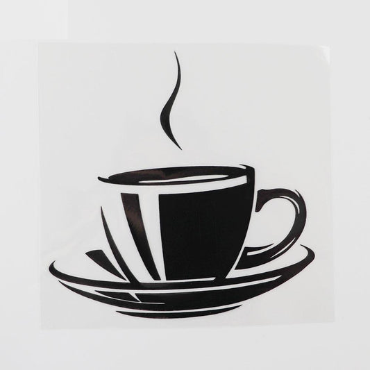 13.7CM×13.7CM Coffee Cup Car Sticker Individualization Vinyl Decal
