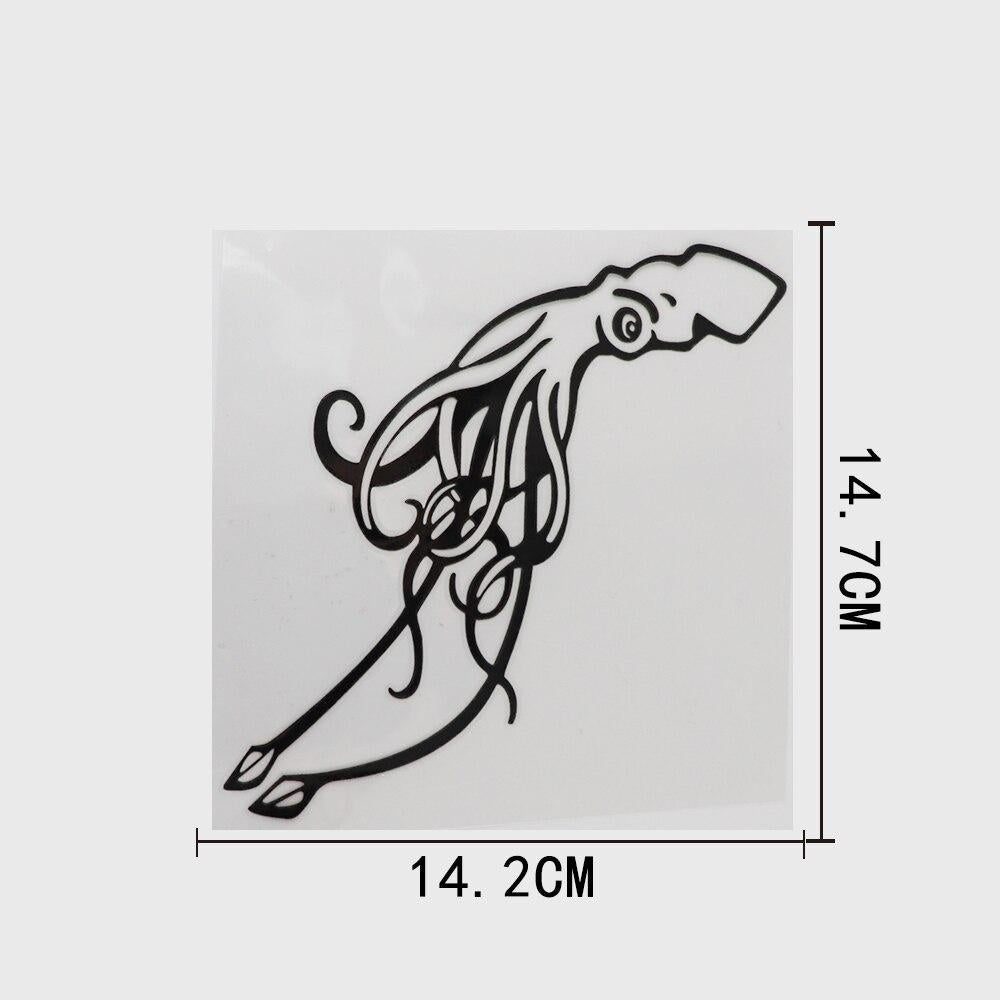 14.2CM×14.7CM Fashion Animal Squid Decal Vinyl Car Stickers