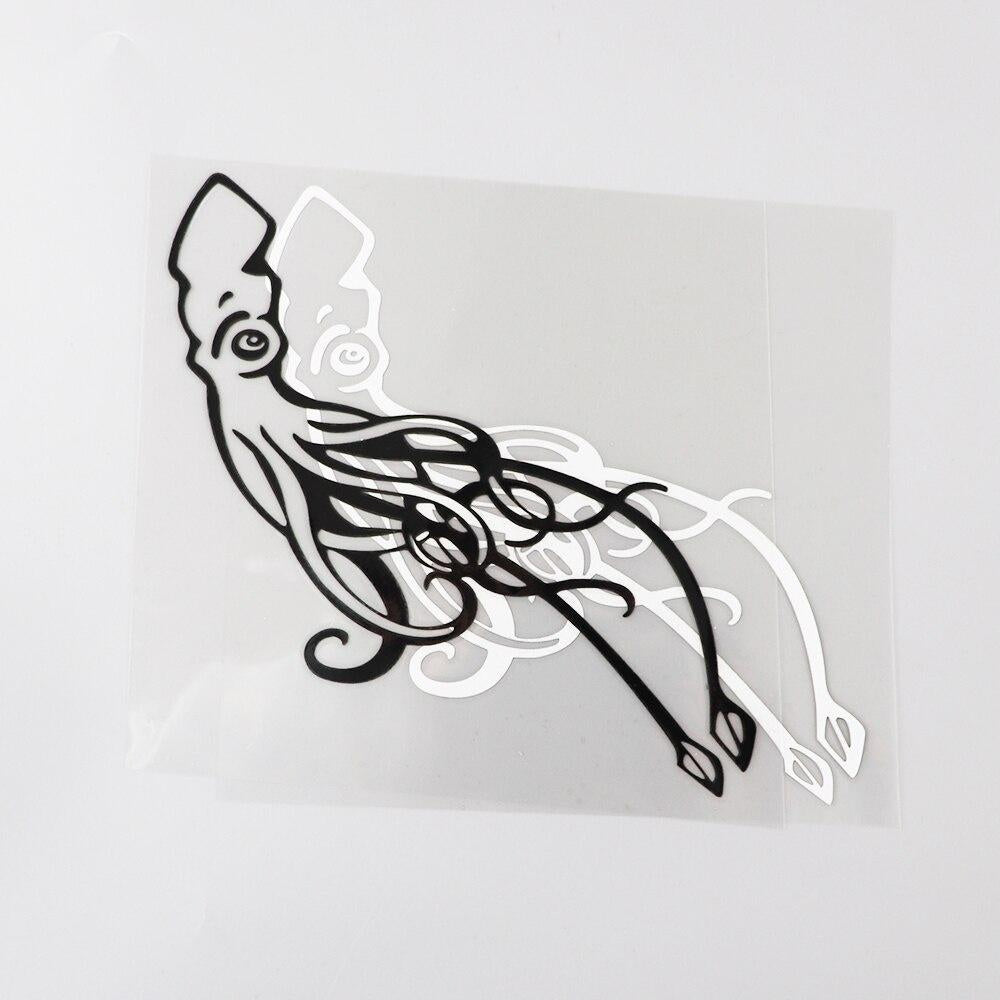 14.2CM×14.7CM Fashion Animal Squid Decal Vinyl Car Stickers
