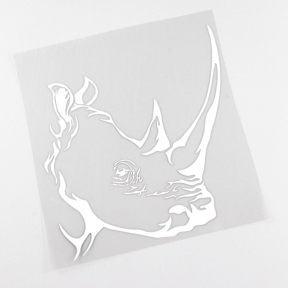 14.6CMX14.9CM Waterproof Animal Tribal Rhino Aggression Predator Vinyl Car Sticker