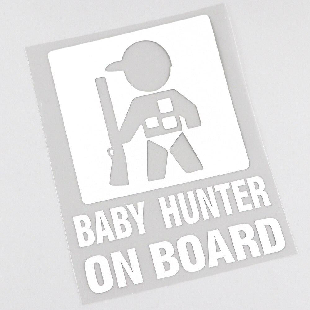 12.9CM*16.8CM Car Sticker Baby Hunter on Board Car Truck  Vinyl Window Decoration