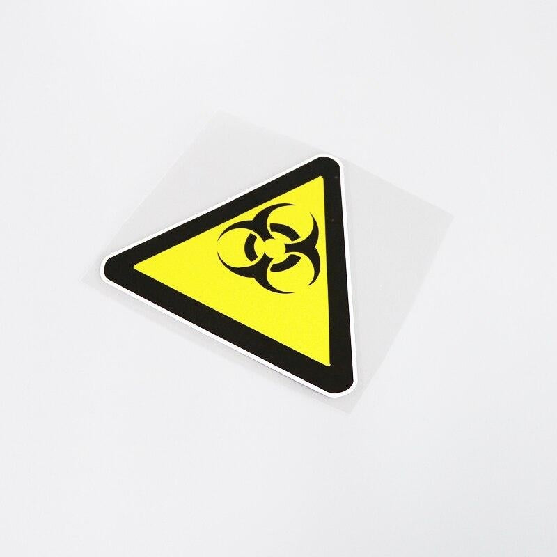 14.3CM*12.8CM Warning Biological Hazard Personality Decoration Car Sticker Decal PVC