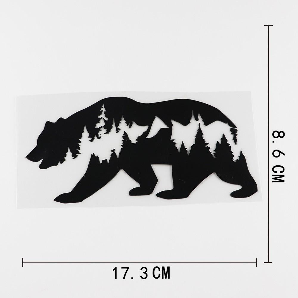 17.3CMX8.6CM Cartoon Bear Wildlife Camper Car Truck  Decal  Vinyl Car Sticker 13C-0080