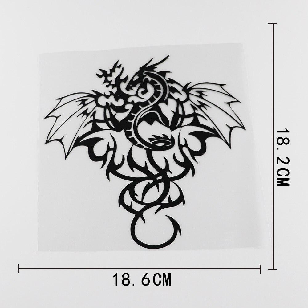 18.6CMX18.2CM Tribal Dragon Winged Monster  Vinyl Car Sticker