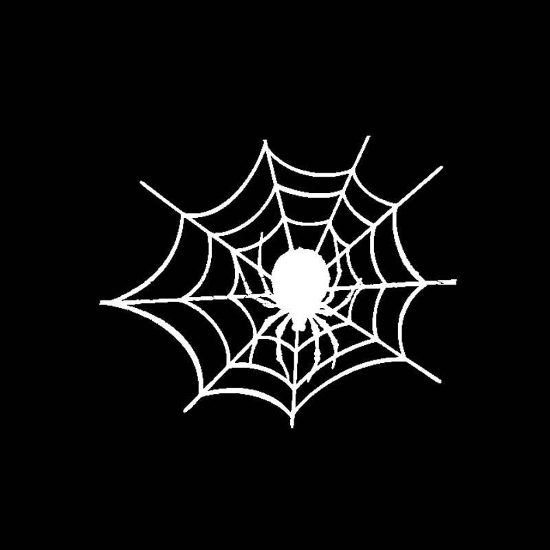 Fashion 15.2CM*12.5CM Spider On Web Car Sticker Vinyl Decal Black/Silver C19-0191