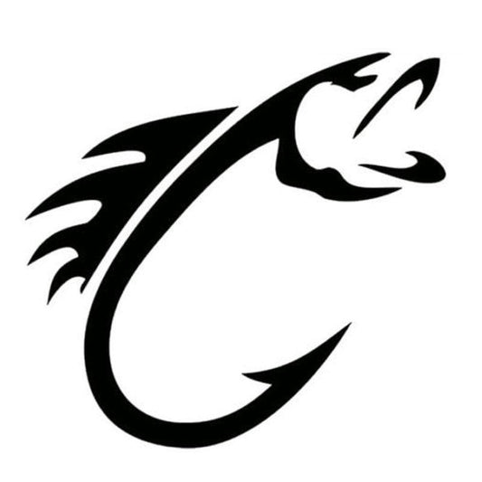 Hot 13*12.5CM FISHING HOOKS Car Sticker Decals Motorcycle Stickers Decorative Car Styling C2-0270