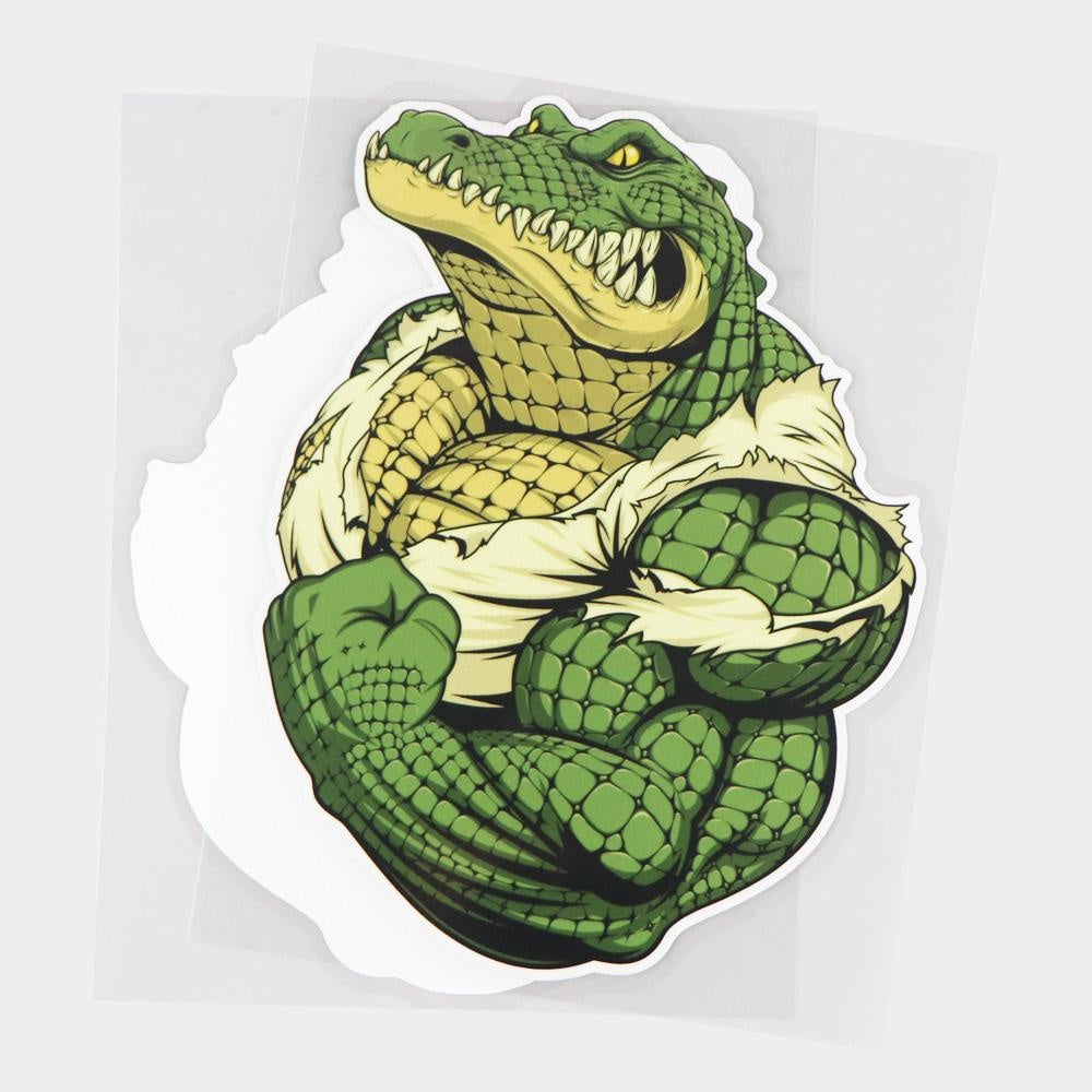 13.5×18.1CM Ferocious And Strong Crocodile Cartoon Car Sticker Funny Animal Decoration Decals 21A-0245