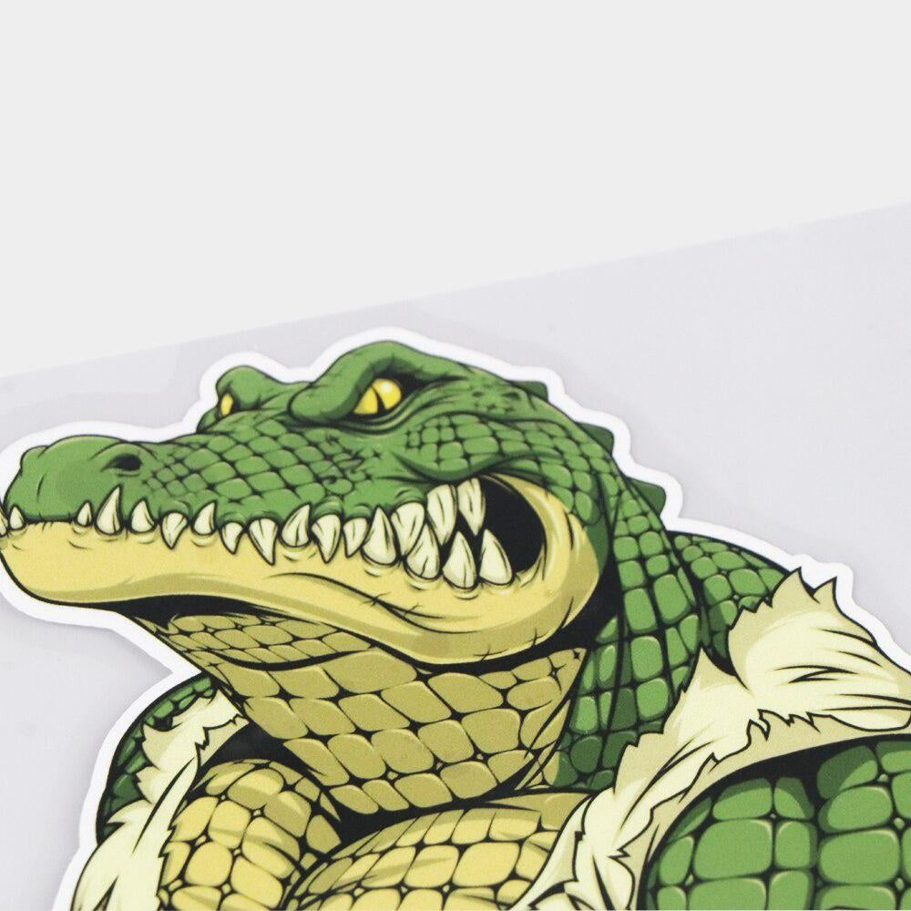 13.5×18.1CM Ferocious And Strong Crocodile Cartoon Car Sticker Funny Animal Decoration Decals 21A-0245