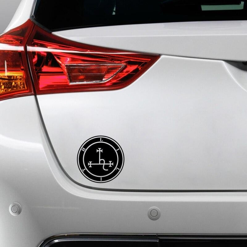 14CM*14CM Fashion Lilith Seal Vinyl Retro- Car Sticker Decal Accessories Black/Silver C11-1092
