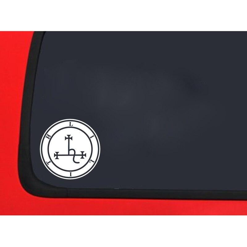 14CM*14CM Fashion Lilith Seal Vinyl Retro- Car Sticker Decal Accessories Black/Silver C11-1092