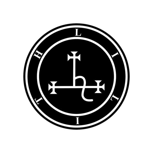 14CM*14CM Fashion Lilith Seal Vinyl Retro- Car Sticker Decal Accessories Black/Silver C11-1092