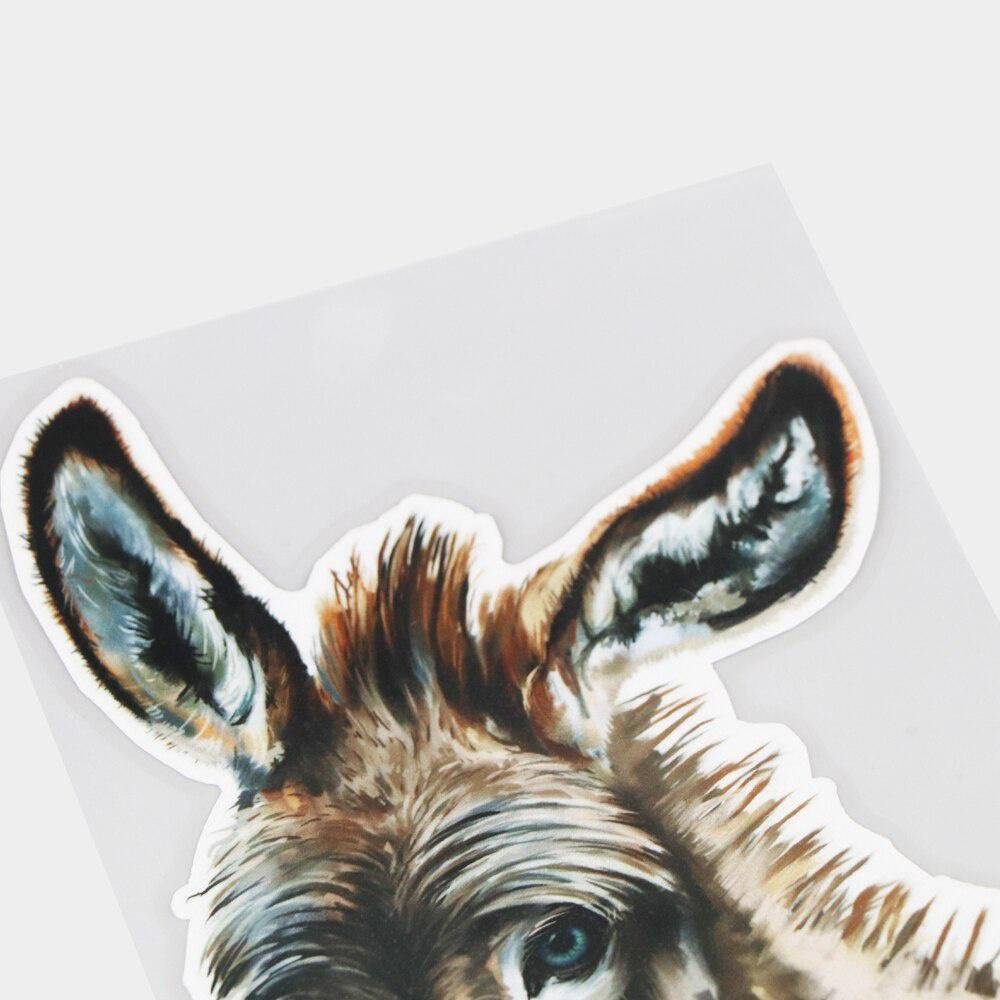 12×19CM Art Pattern Donkey Portrait Scratch Occlusion Cartoon Decals Funny Car Stickers Accessories 21A-0191