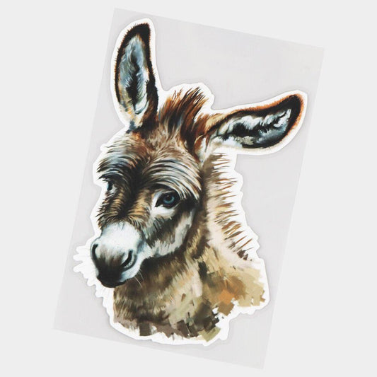 12×19CM Art Pattern Donkey Portrait Scratch Occlusion Cartoon Decals Funny Car Stickers Accessories 21A-0191