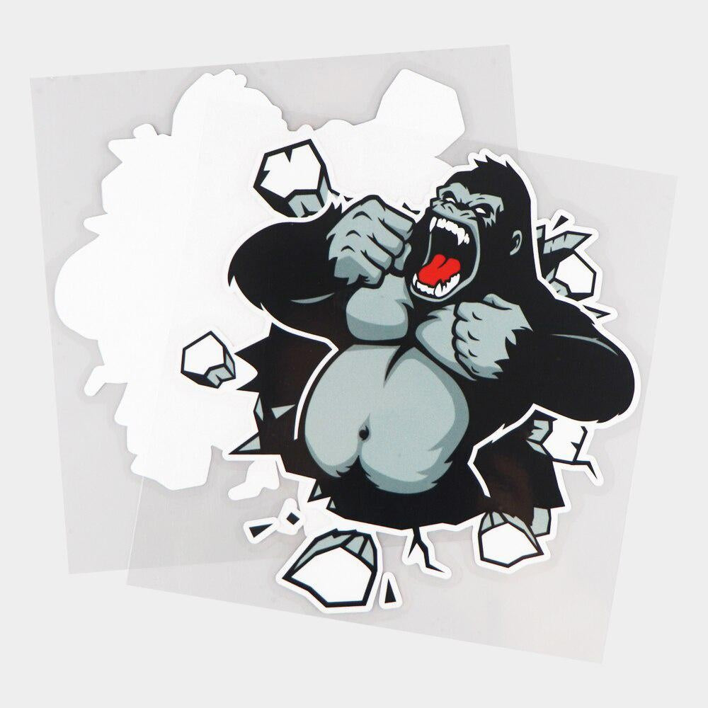 15.6×16CM Poqiang Furious Gorilla Creative Window Door Stickers Car Decoration Accessories 21A-0719