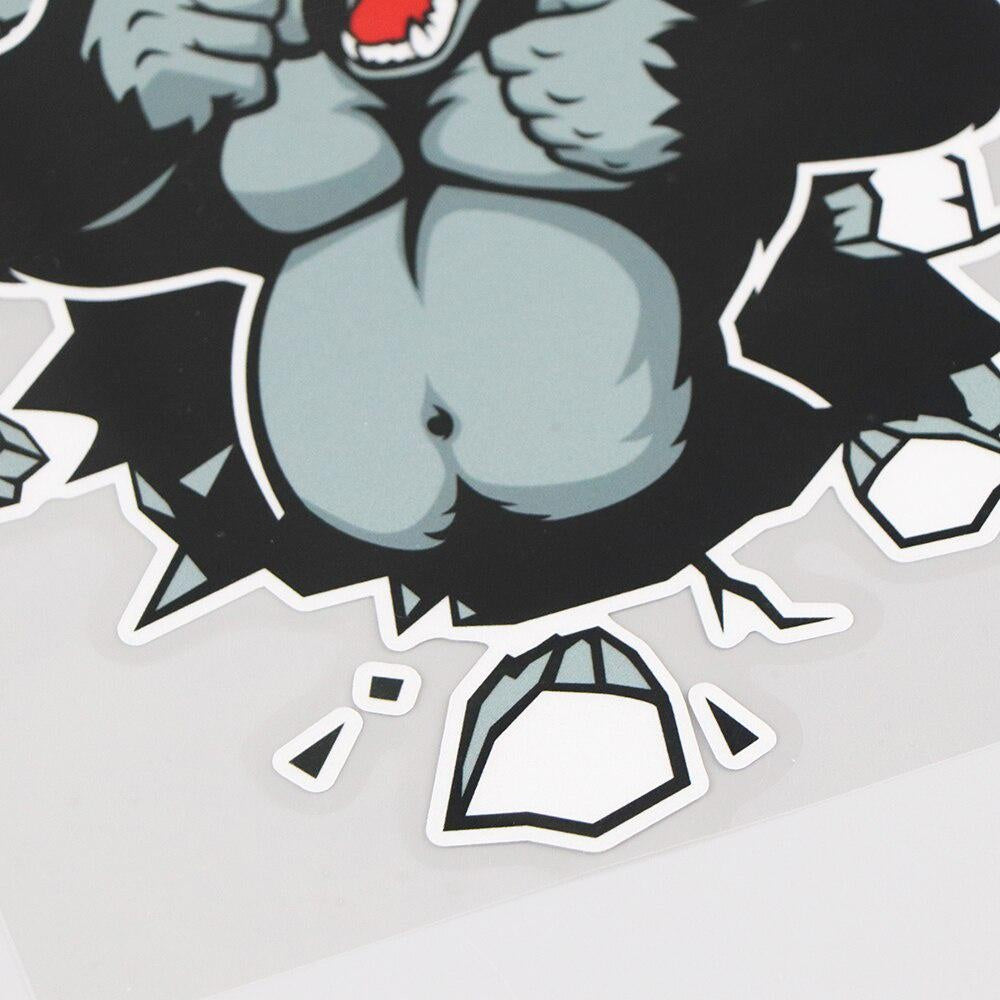 15.6×16CM Poqiang Furious Gorilla Creative Window Door Stickers Car Decoration Accessories 21A-0719