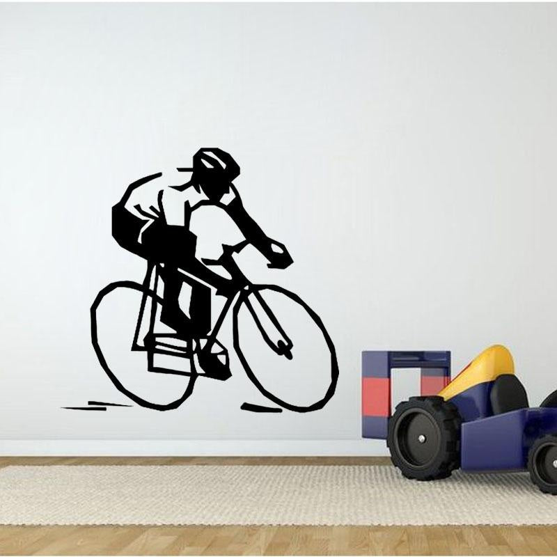 49CM*46.3CM  Lovely Bicycle Wall Stickers PVC Sitting Room The Bedroom Gym W2-491
