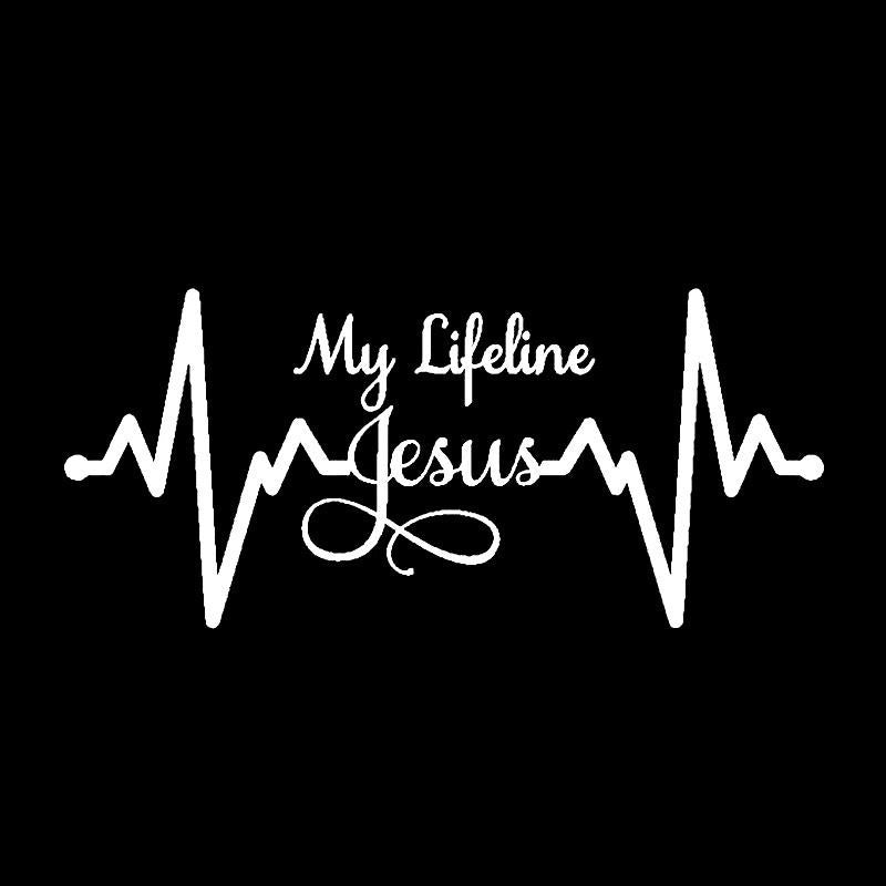 New Fashion My lifeline Jesus Car Stickers Cute Vinyl Car Body Decal Bumper Sticker Removable