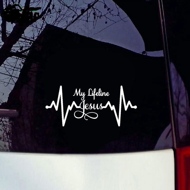 New Fashion My lifeline Jesus Car Stickers Cute Vinyl Car Body Decal Bumper Sticker Removable