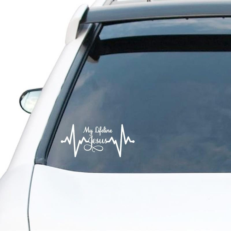New Fashion My lifeline Jesus Car Stickers Cute Vinyl Car Body Decal Bumper Sticker Removable