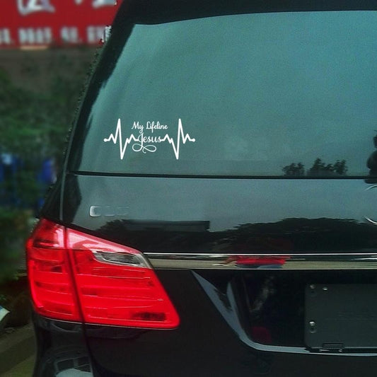 New Fashion My lifeline Jesus Car Stickers Cute Vinyl Car Body Decal Bumper Sticker Removable