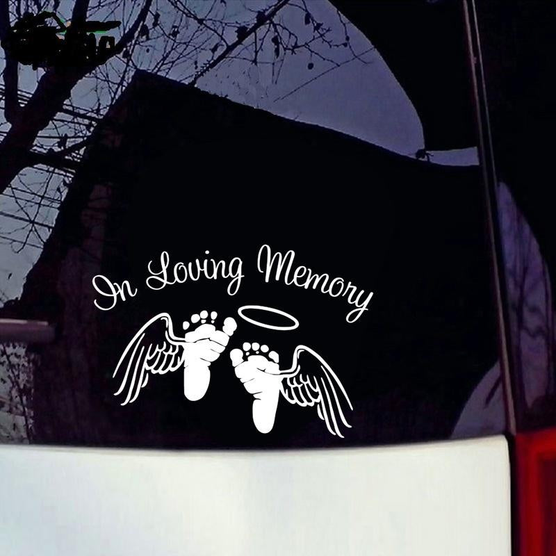 Angel wings Baby Foots Car sticker vinyl decal, car window, doors, bumper, laptop