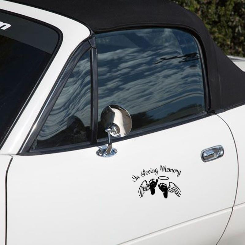 Angel wings Baby Foots Car sticker vinyl decal, car window, doors, bumper, laptop