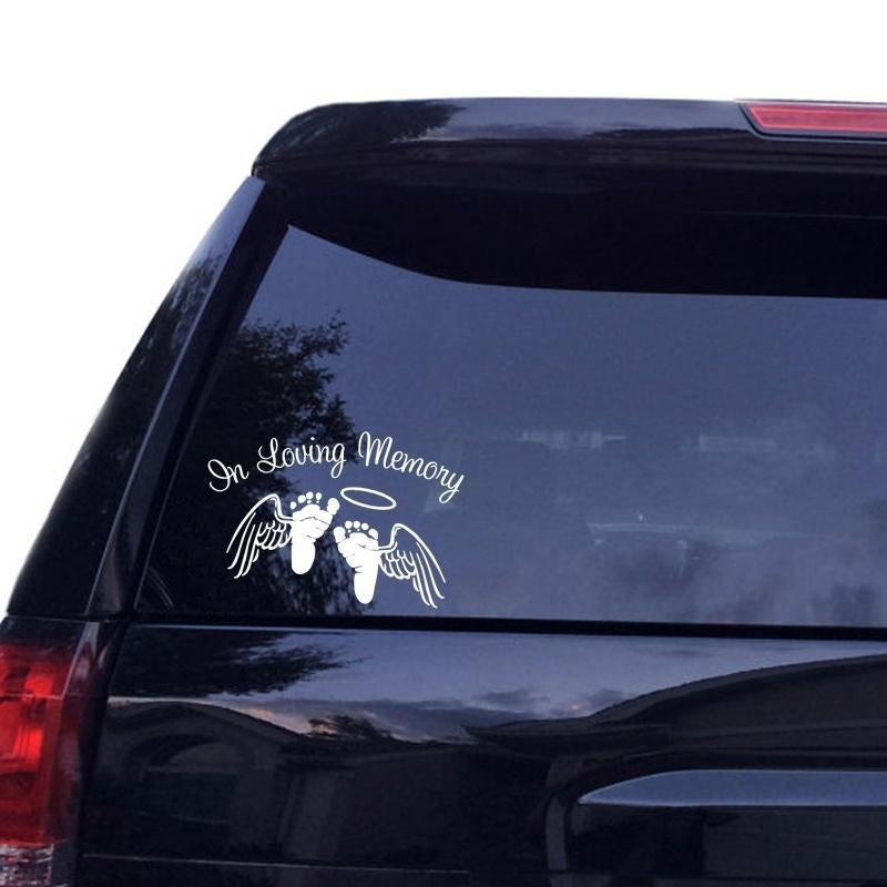 Angel wings Baby Foots Car sticker vinyl decal, car window, doors, bumper, laptop