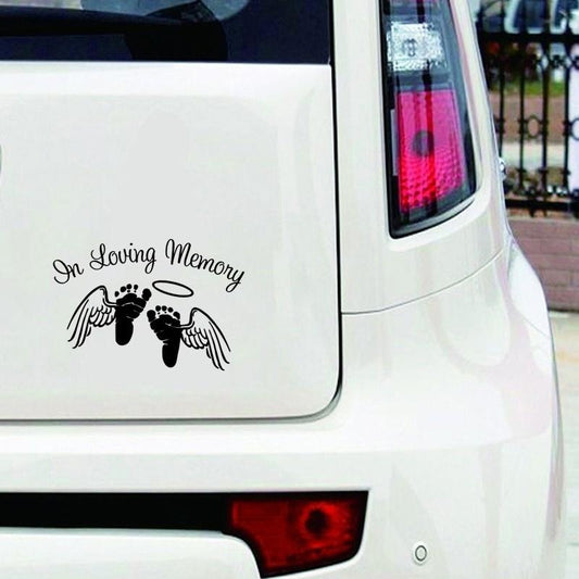 Angel wings Baby Foots Car sticker vinyl decal, car window, doors, bumper, laptop