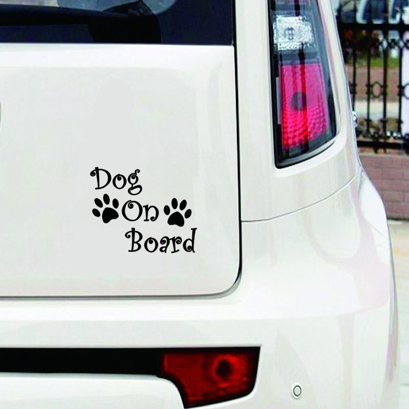 NEW Dog on Board Car Sticker Car-styling Stylish Pet Footprint Paw Puppy  Stickers Decals Auto Decoration Accessories