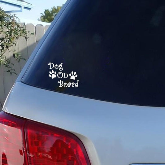 NEW Dog on Board Car Sticker Car-styling Stylish Pet Footprint Paw Puppy  Stickers Decals Auto Decoration Accessories